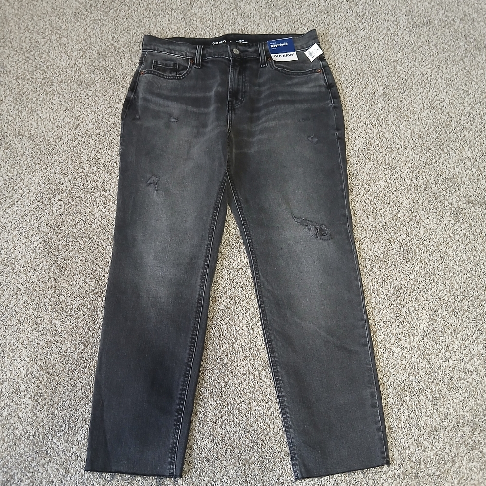 Old Navy Women's Dark Gray‎ Straight Leg Jeans Size 6 Nwt.